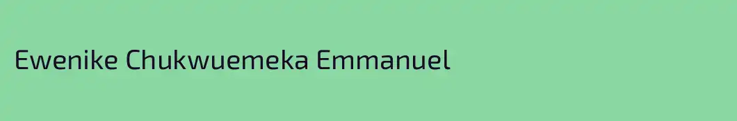 Ewenike Chukwuemeka Emmanuel